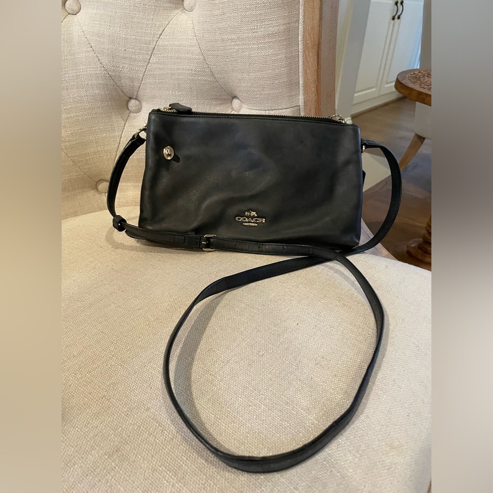Coach black crossbody purse